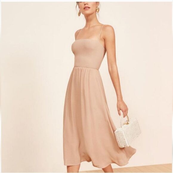 Reformation Rosehip Midi Dress Size 6 in Blush Pink - Picture 10 of 10